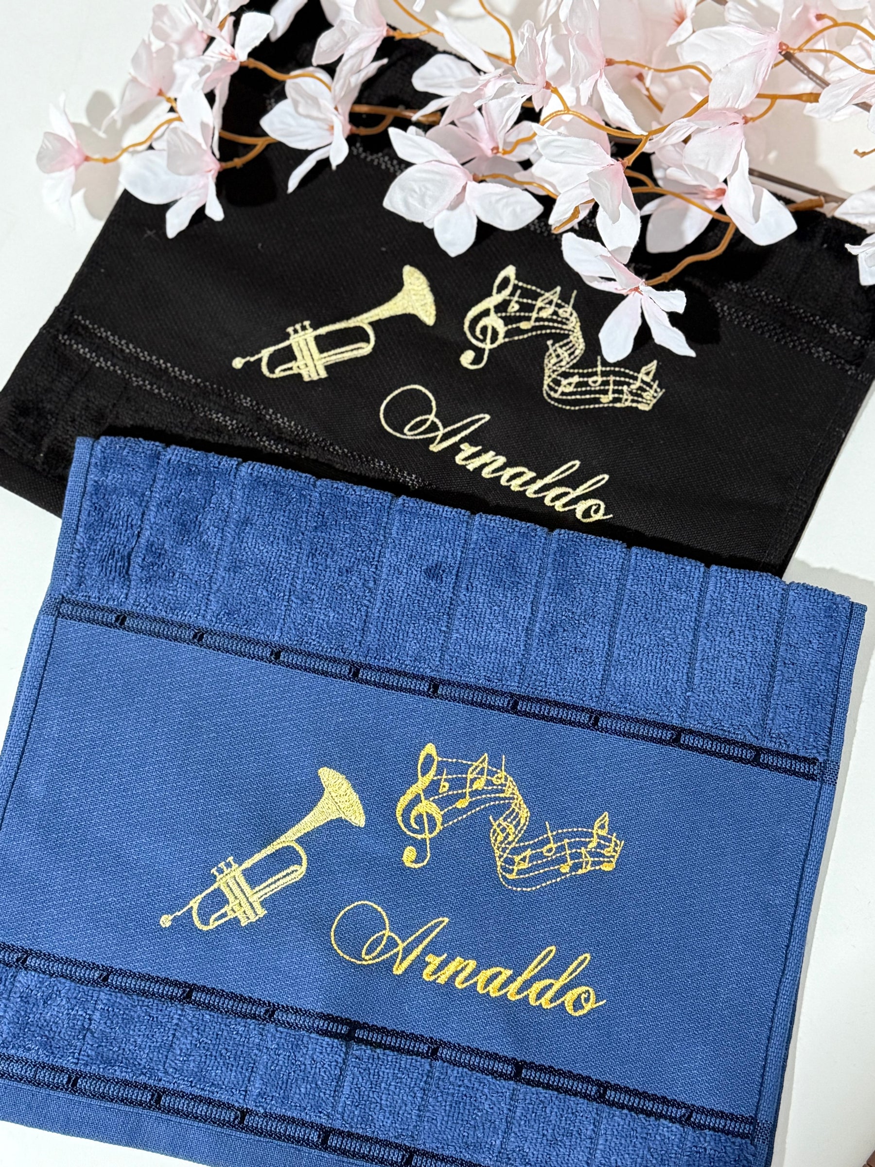 Toalhas Bordadas para Músicos CCB - Modelo Trompetes