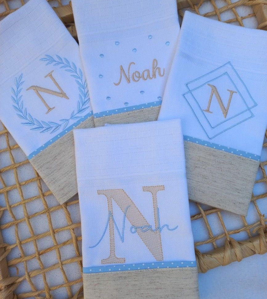 Fraldas Bebê Bordadas Masculino - Personalize (Escolha o seu bordado)