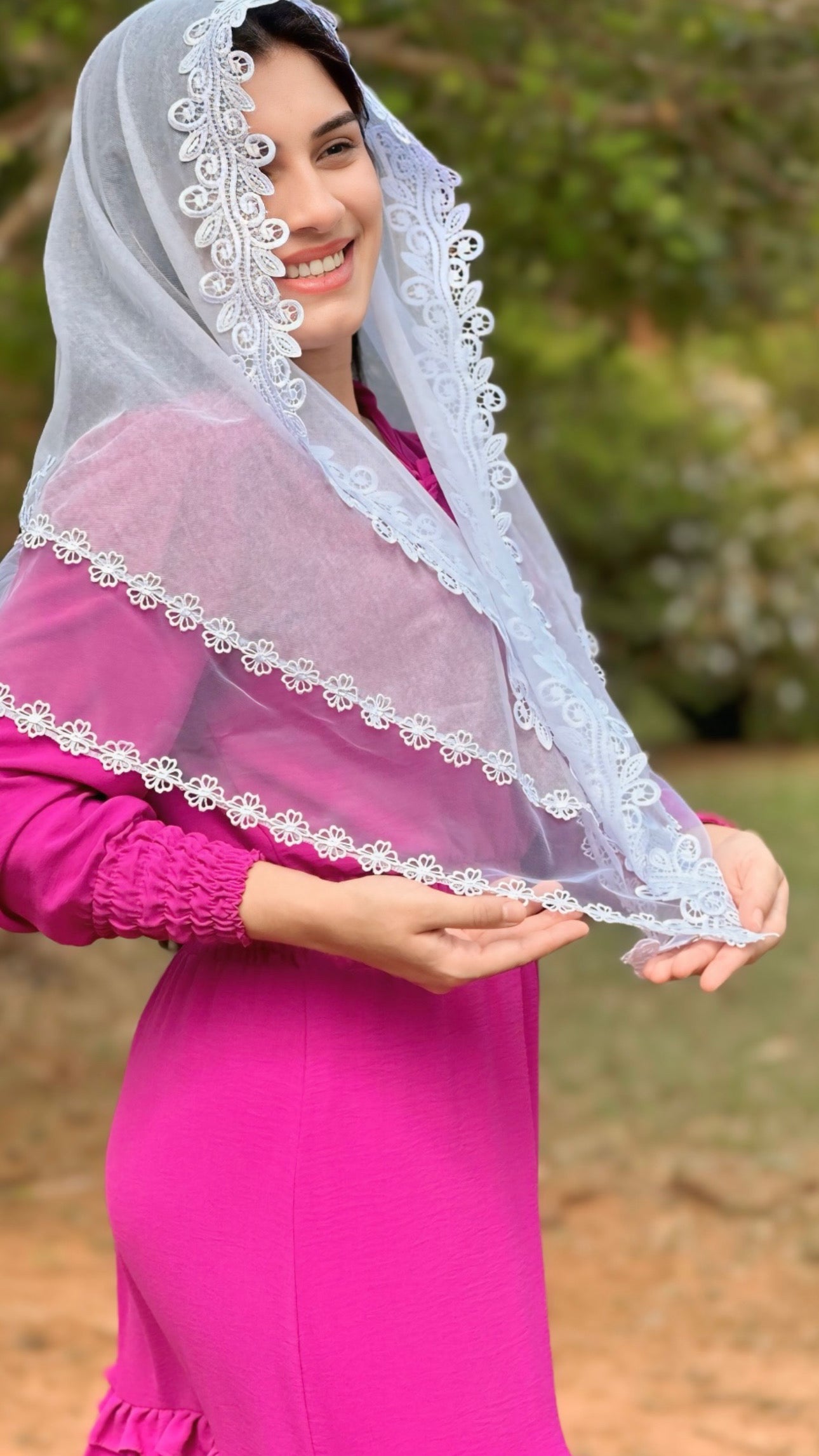 Véu CCB, com entremeio ilusion e guipir médio - Joseane