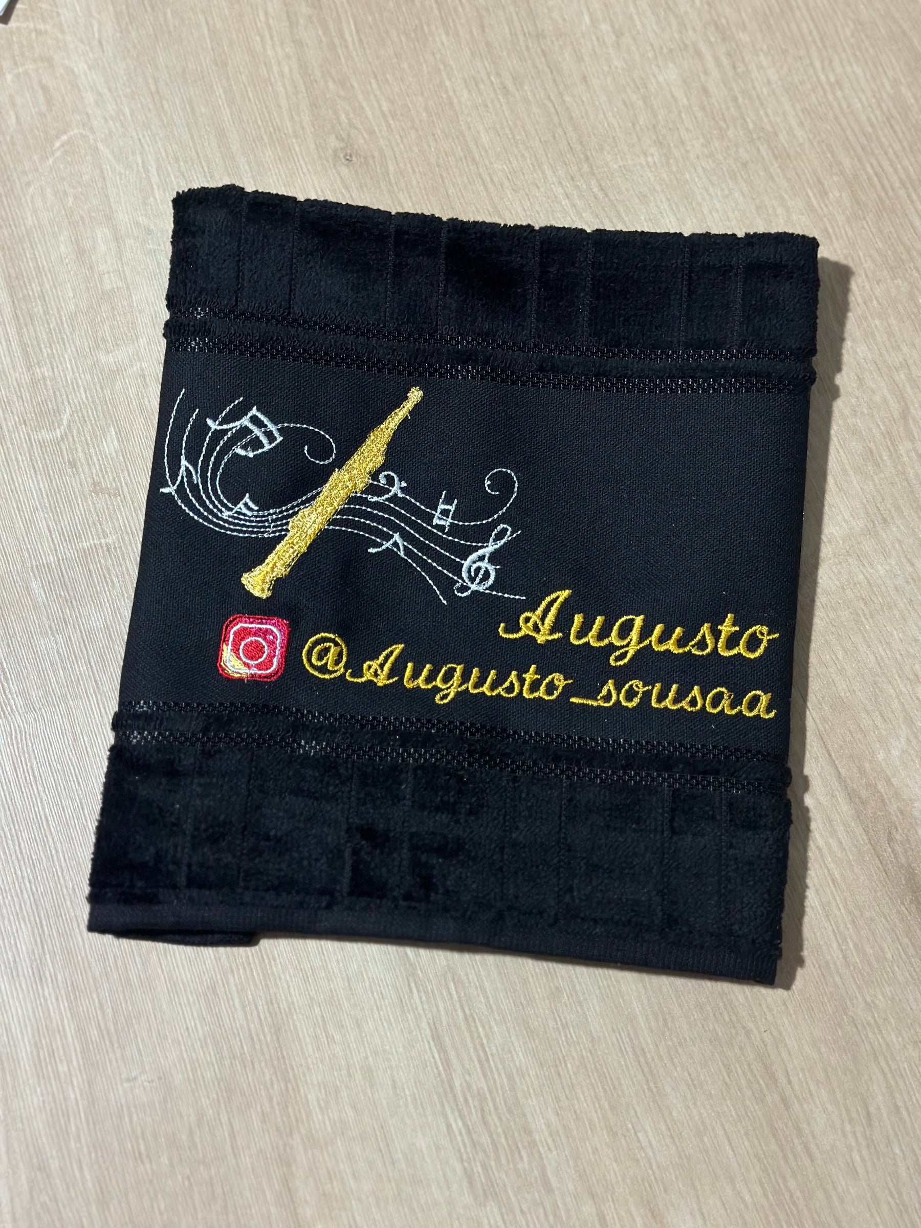 Toalhas Bordadas para Músicos CCB - Modelo Sax Reto