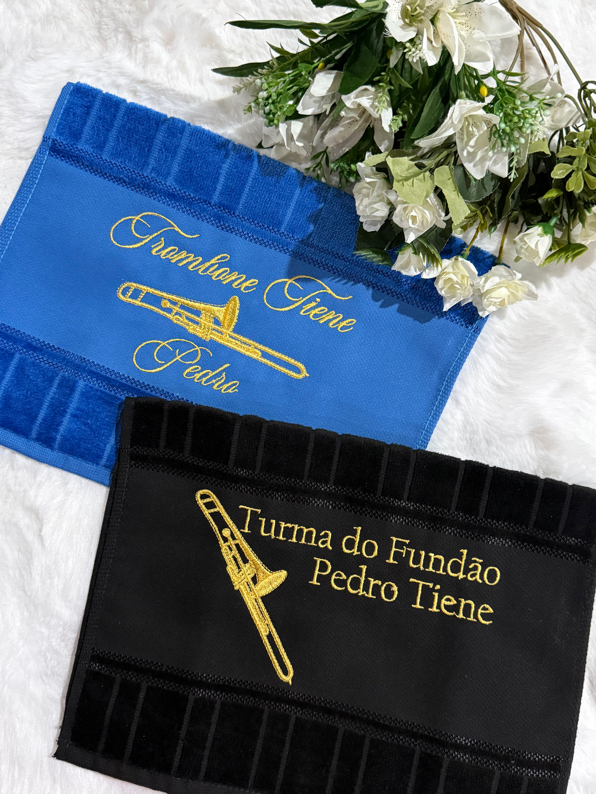 Toalhas Bordadas para Músicos CCB - Modelo Trombones