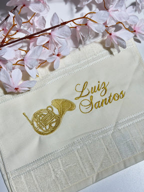 Toalhas Bordadas para Músicos CCB - Modelo Trompa