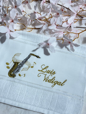 Toalhas Bordadas para Músicos CCB - Modelo Sax Alto