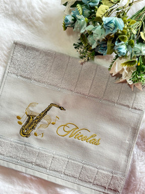 Toalhas Bordadas para Músicos CCB - Modelo Sax Alto