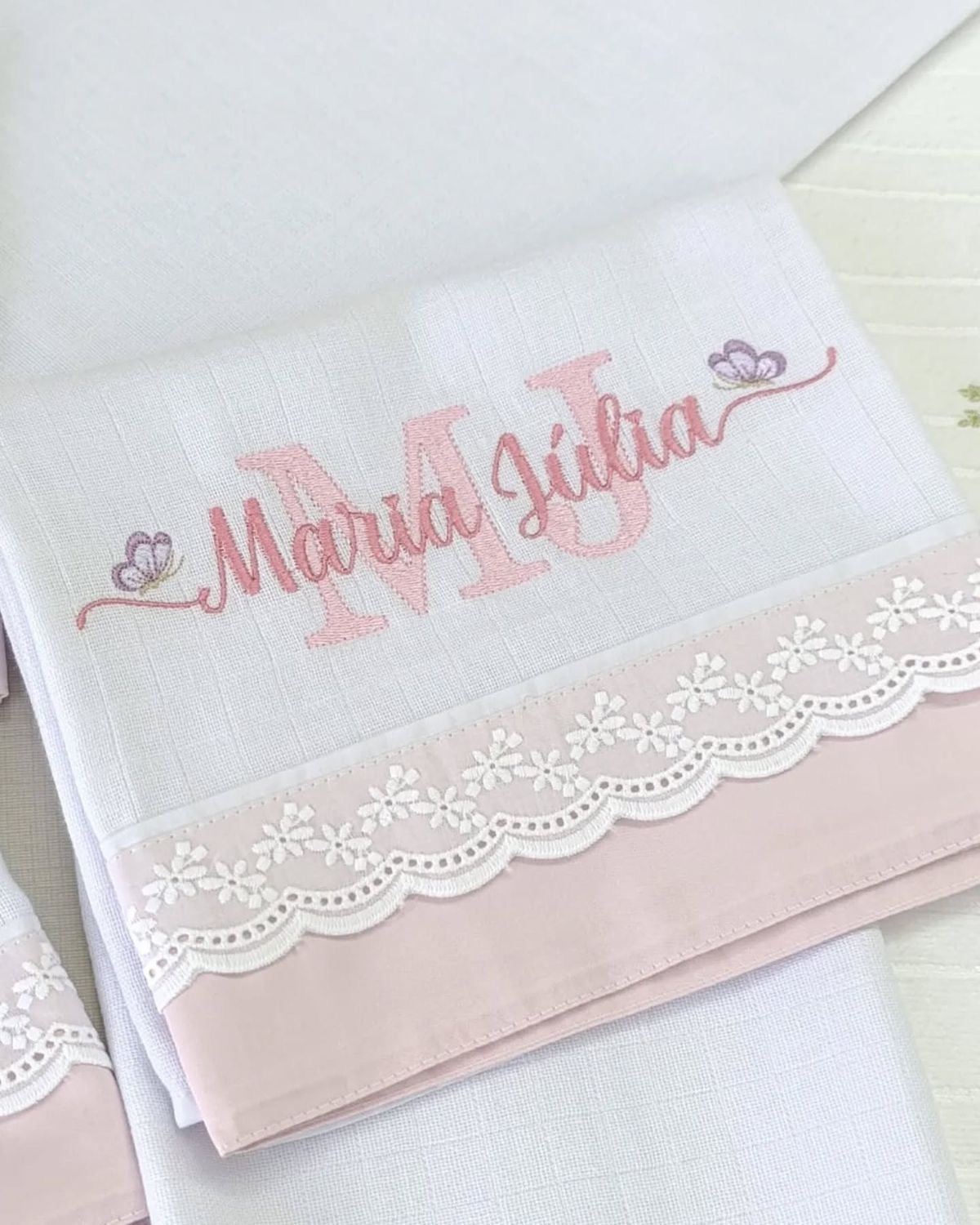 Fraldas Bebê Bordadas Feminino - Personalize (Escolha o seu bordado)