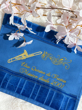 Toalhas Bordadas para Músicos CCB - Modelo Trombones