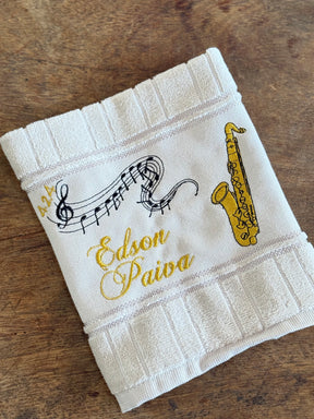 Toalhas Bordadas para Músicos CCB - Modelo Sax Tenor