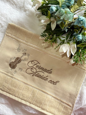 Toalhas Bordadas para Músicos CCB - Modelo Violinos