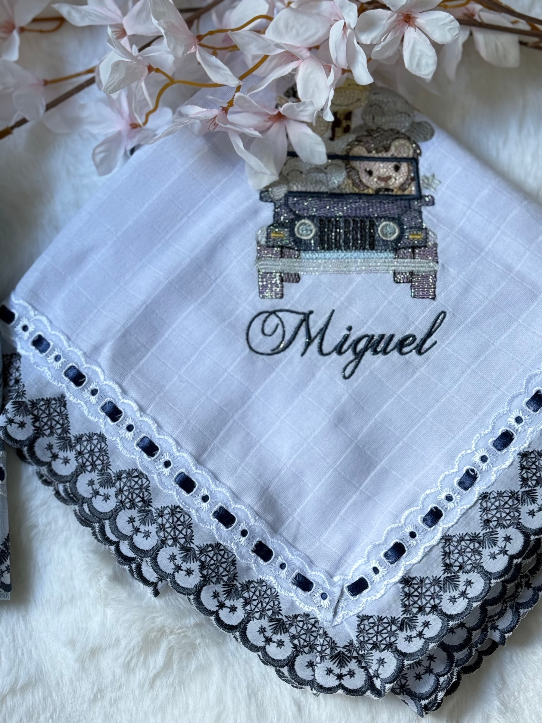 Fraldas Bebê Bordadas Masculino - Personalize (Escolha o seu bordado)