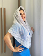 Véu CCB, em Guipir de sutachê largo - Herança