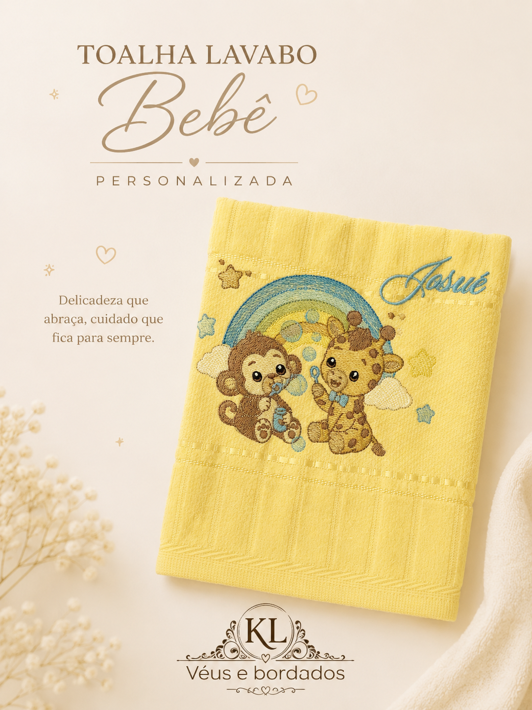 Fraldas Bebê Bordadas Masculino - Personalize (Escolha o seu bordado)