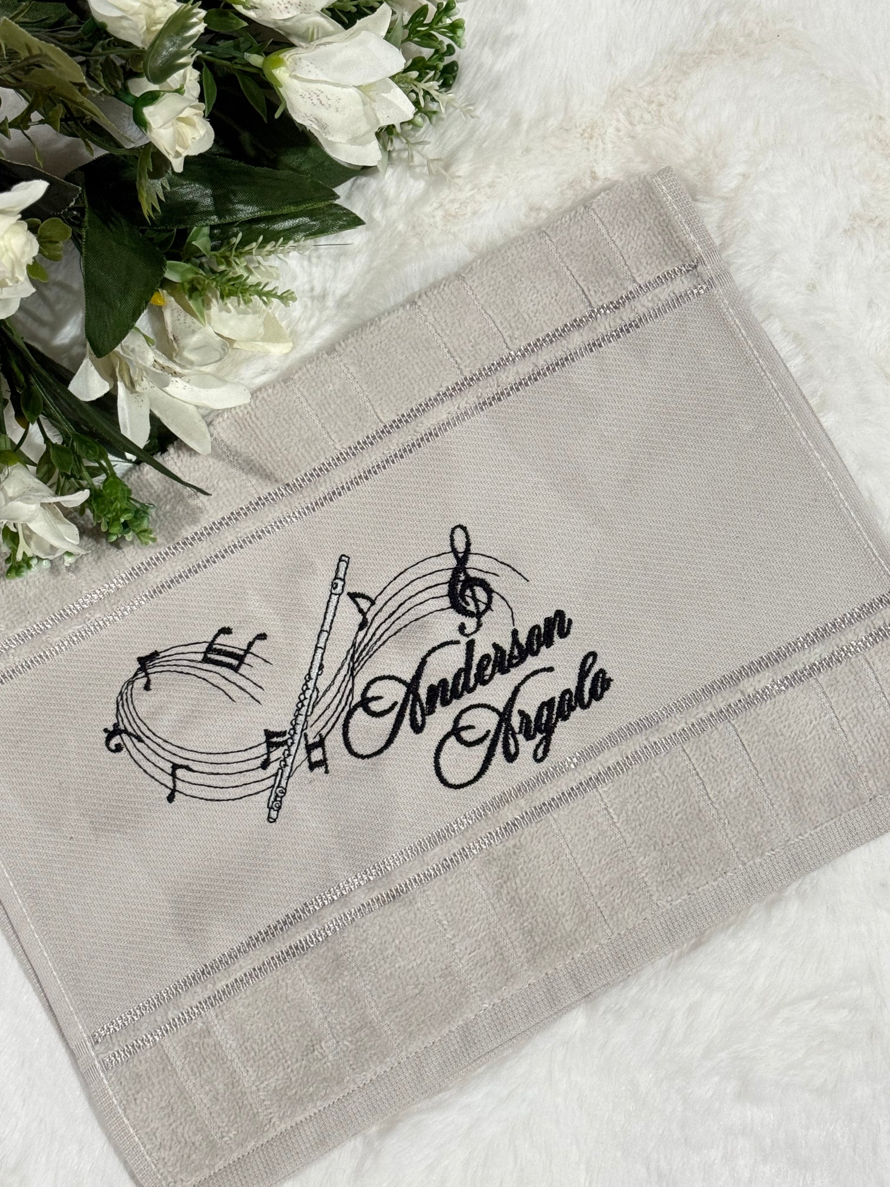 Toalhas Bordadas para Músicos CCB - Modelo Flautas