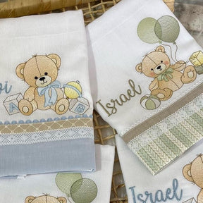Fraldas Bebê Bordadas Masculino - Personalize (Escolha o seu bordado)