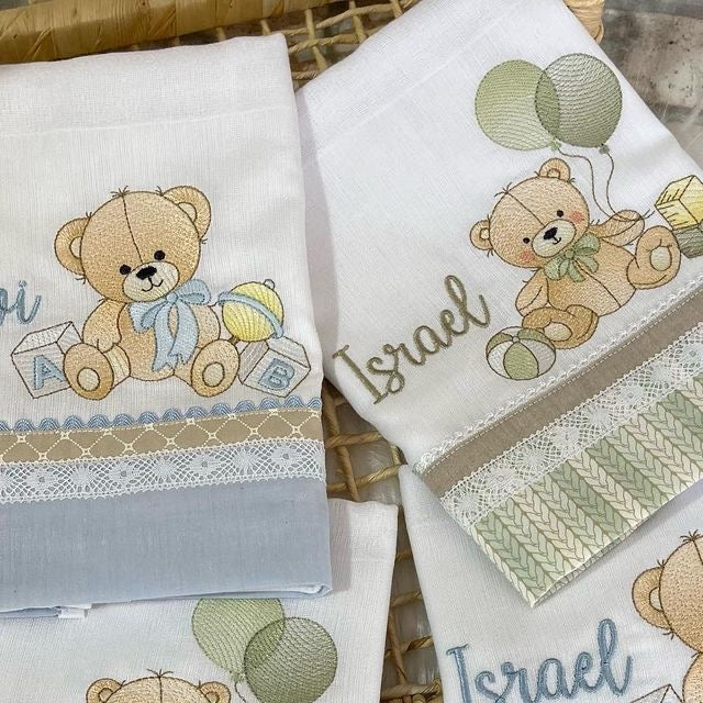 Fraldas Bebê Bordadas Masculino - Personalize (Escolha o seu bordado)