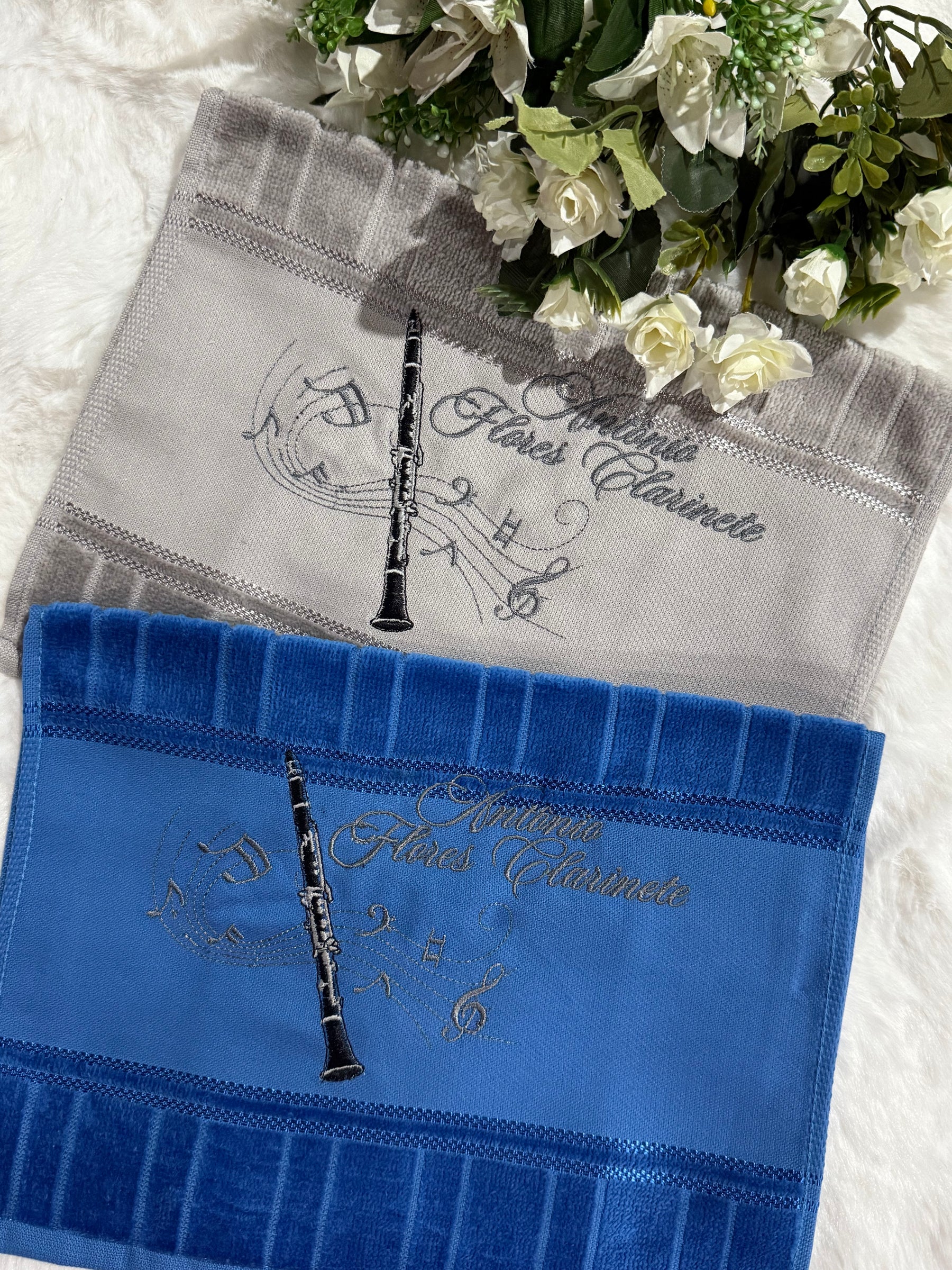 Toalhas Bordadas para Músicos CCB - Modelo Clarinetes