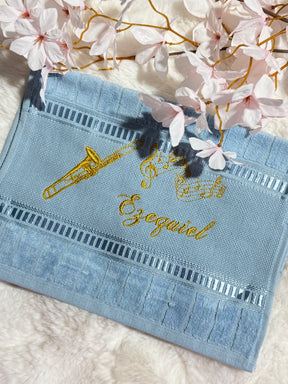 Toalhas Bordadas para Músicos CCB - Modelo Trombones