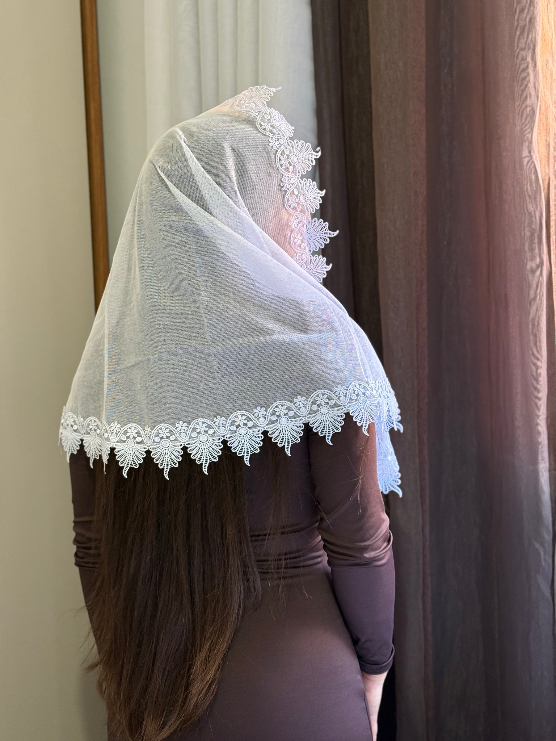 Véu CCB, Guipir médio de flores - Gerusa