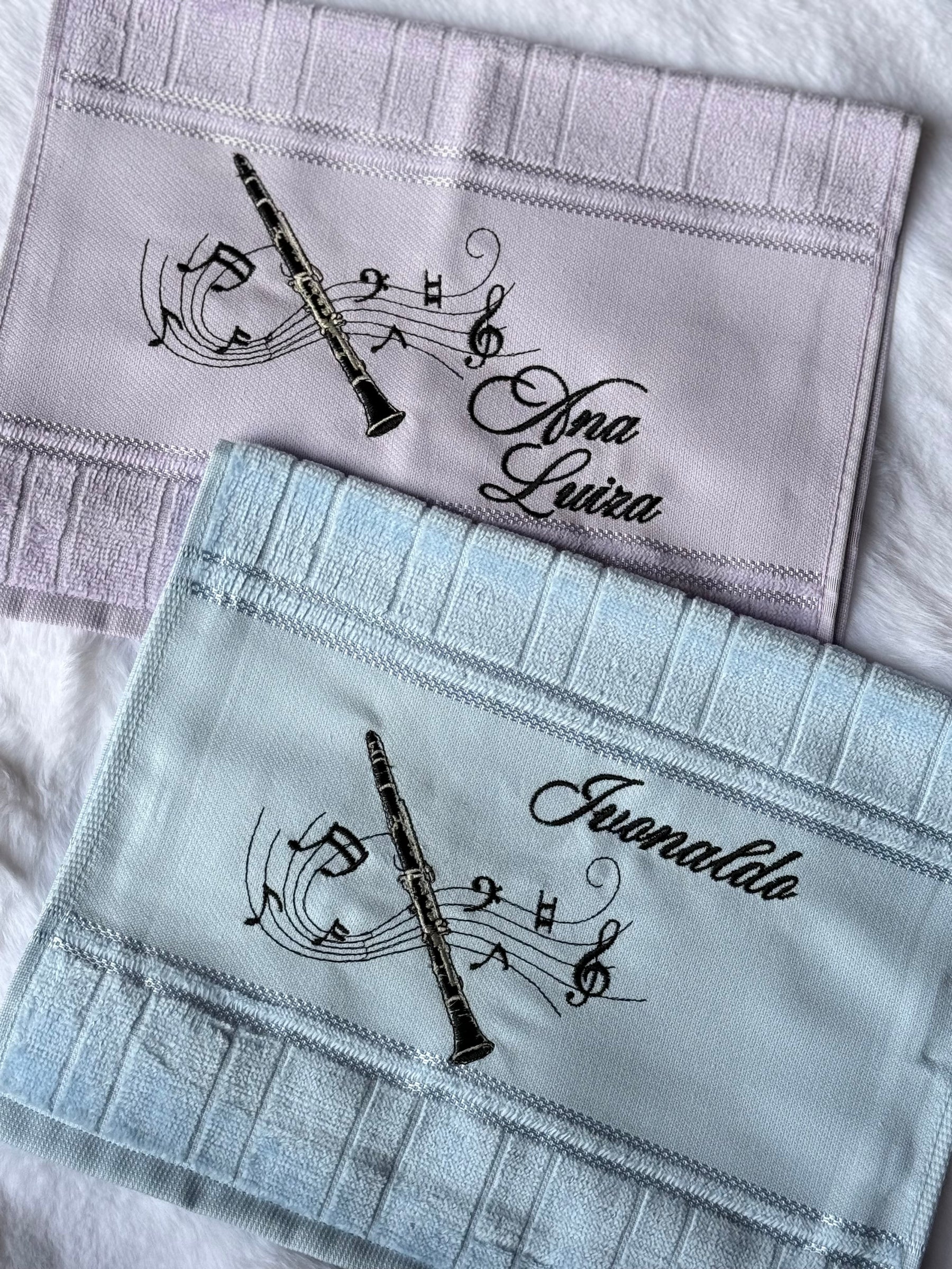 Toalhas Bordadas para Músicos CCB - Modelo Clarinetes