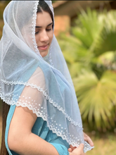 Véu CCB, com guipir de laços e Poá - Jéssica