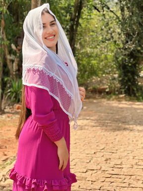 Véu CCB, com entremeio de Poá - Pâmela