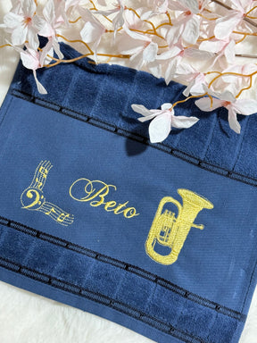 Toalhas Bordadas para Músicos CCB - Modelo Bombardino