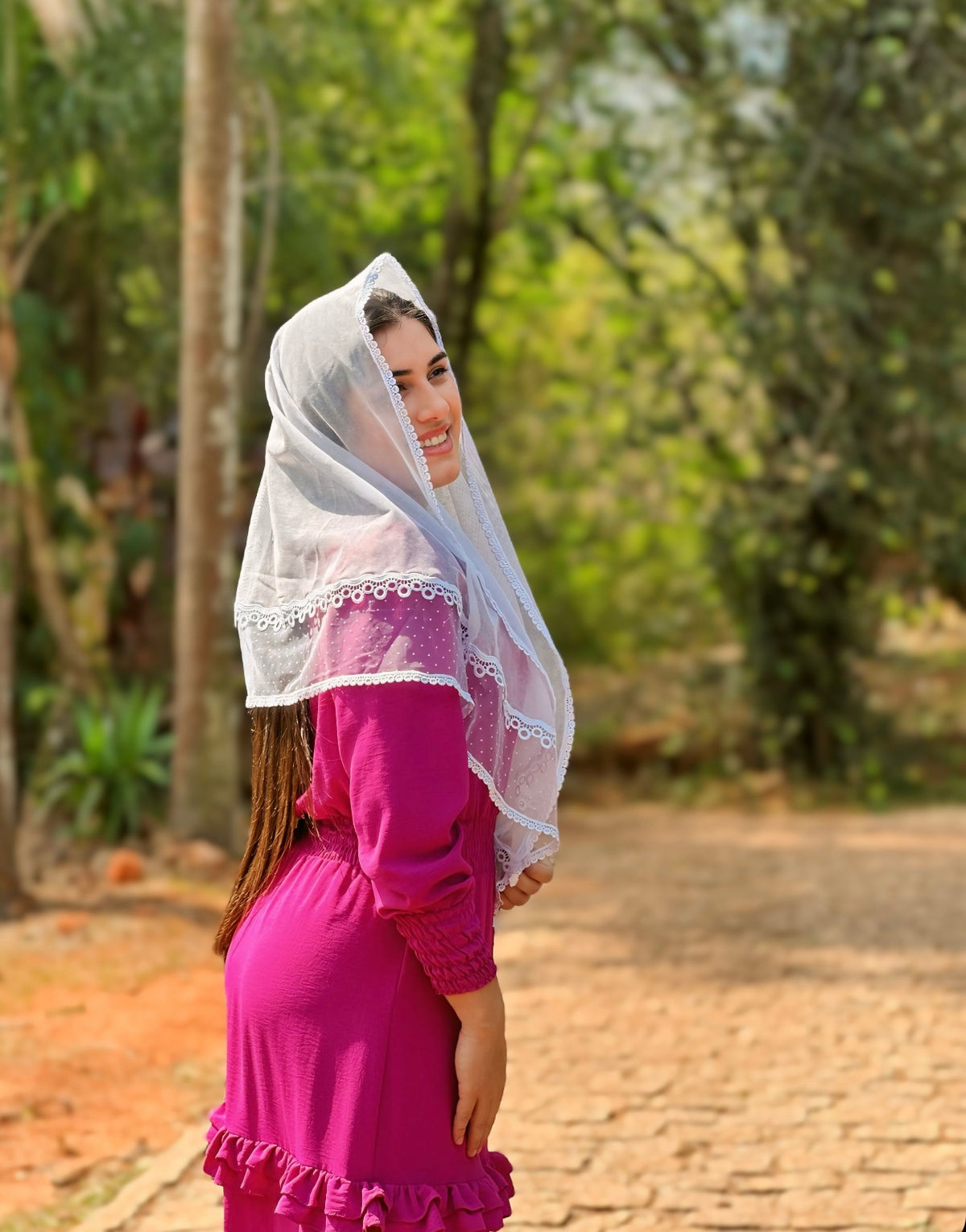 Véu CCB, com entremeio de Poá - Pâmela